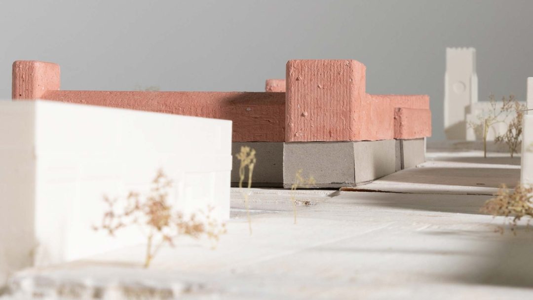 Plaster Cast Model as seen from Derby Road, approaching from Huyton Train Station.