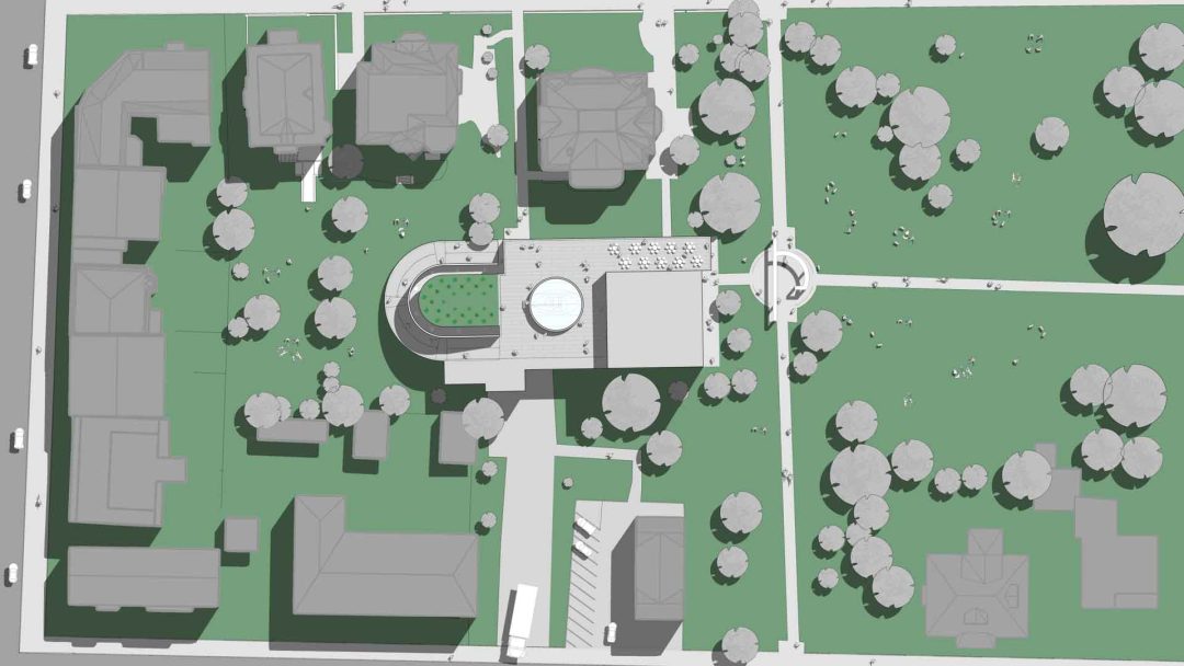 Rather than taking space away from the park, the museum's public roof allows it to become a thriving feature.