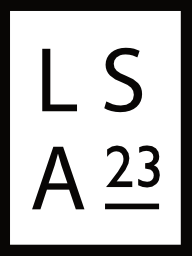 Rectangular logo with text LSA 23